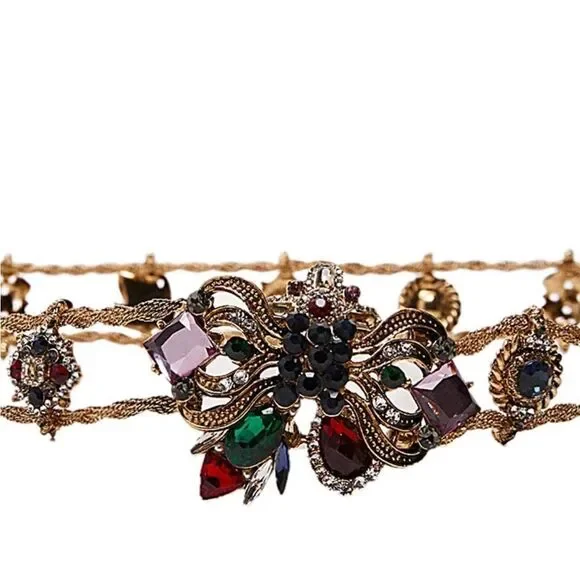 ZARA MULTICOLORED JEWEL BELT - Picture 3 of 4